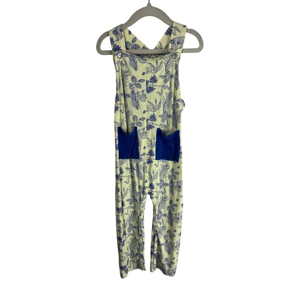 Kate Quinn Jungle Print Romper Green Blue Bamboo Snaps Pockets Toddler 2T - Picture 1 of 11